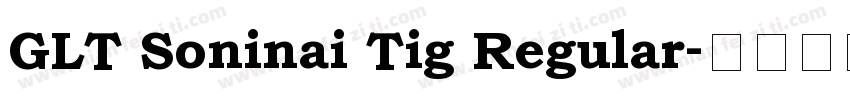 GLT Soninai Tig Regular字体转换